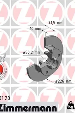 Auténtico Disco de freno eje trasero (Gama COAT Z) ZIMMERMANN 600320120