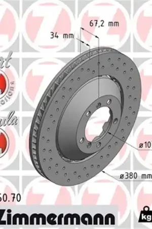 Comprar En Línea Disco de freno eje delantero, izquierda (Gama FORMULA Z) ZIMMERMANN 460155070