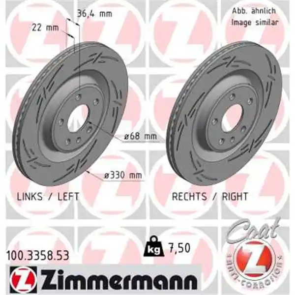 Mejor Precio Disco de freno eje trasero (Gama BLACK Z) ZIMMERMANN 100335853