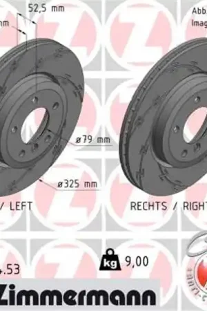Precio Rebajado Disco de freno eje delantero (Gama BLACK Z) ZIMMERMANN 150129453