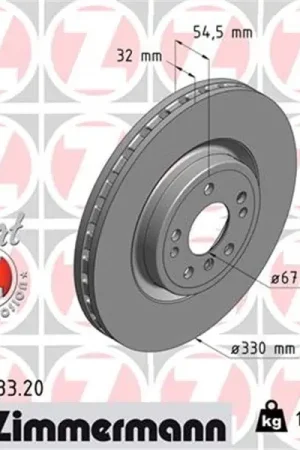 Nuevo Modelo Disco de freno eje delantero (Gama COAT Z) ZIMMERMANN 400368320