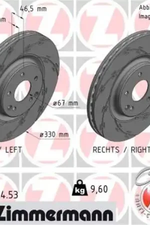 Moderno Disco de freno eje delantero (Gama BLACK Z) ZIMMERMANN 400362453