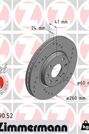 Envío Exprés Disco de freno eje delantero (Gama SPORT COAT Z) ZIMMERMANN 430149052