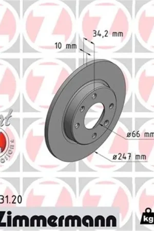 Directo De Fábrica Disco de freno eje delantero (Gama COAT Z) ZIMMERMANN 440203120
