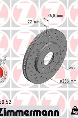 Ocasión Especial Disco de freno eje delantero (Gama SPORT COAT Z) ZIMMERMANN 600325052