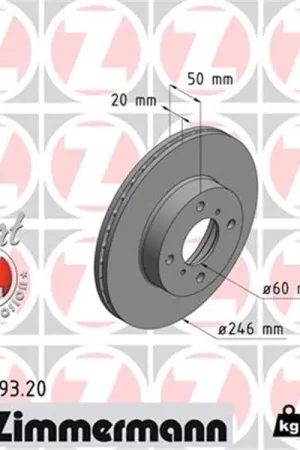 Promoción Disco de freno eje delantero (Gama COAT Z) ZIMMERMANN 540249320