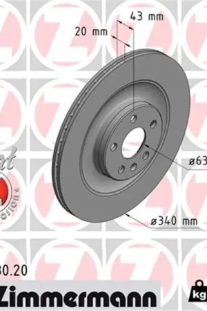 Económico Disco de freno eje trasero (Gama COAT Z) ZIMMERMANN 610373020