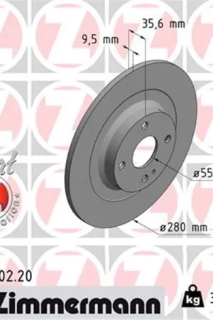 Mayoreo Disco de freno eje trasero (Gama COAT Z) ZIMMERMANN 370440220
