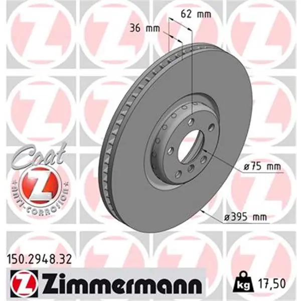 Precio Bajo Disco de freno eje delantero, derecha (Gama FORMULA F COAT Z) ZIMMERMANN 150294832