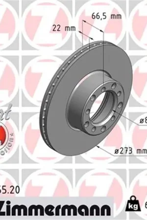 Barato Disco de freno eje delantero (Gama COAT Z) ZIMMERMANN 400105520