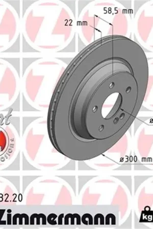 Entrega Rápida Disco de freno eje trasero (Gama COAT Z) ZIMMERMANN 400553220