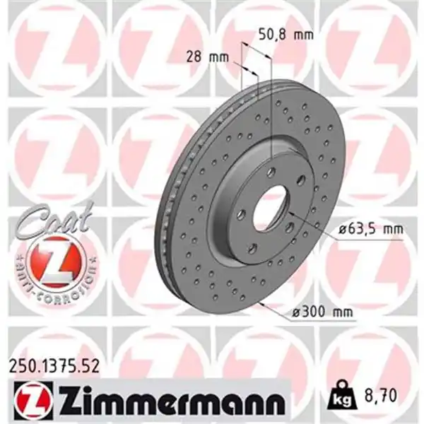 Pedido Al Por Mayor Disco de freno eje delantero (Gama SPORT COAT Z) ZIMMERMANN 250137552