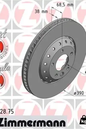Marca Reconocida Disco de freno eje delantero, izquierda (Gama FORMULA Z) ZIMMERMANN 460452875