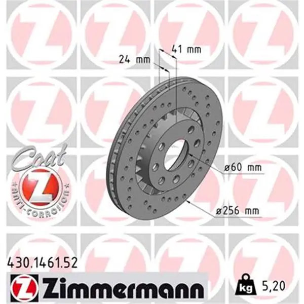 Disco de freno eje delantero (Gama SPORT COAT Z) ZIMMERMANN 430146152 Promoción Exclusiva