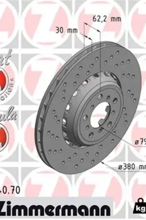 Disco de freno eje delantero, izquierda (Gama FORMULA Z) ZIMMERMANN 150294070 Tendencia