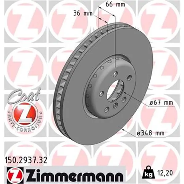 Imprescindible (Must-Have) Disco de freno eje delantero, derecha (Gama FORMULA F COAT Z) ZIMMERMANN 150293732