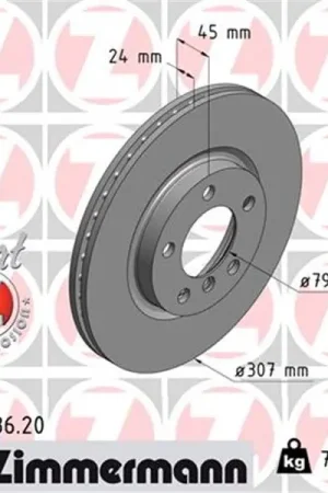 Hecho A Mano Disco de freno eje delantero (Gama COAT Z) ZIMMERMANN 150348620