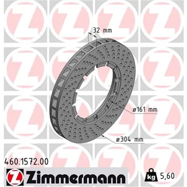 Disco de freno eje delantero, derecha (Gama COAT Z) ZIMMERMANN 460157200 De Moda