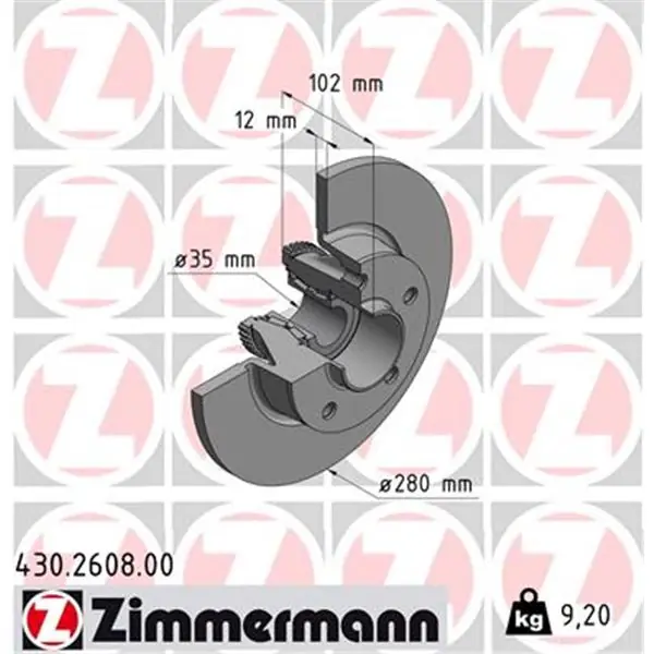Bestseller Disco de freno eje trasero (Gama COAT Z) ZIMMERMANN 430260800