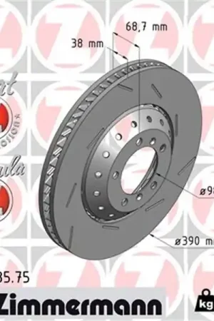 Disco de freno eje delantero, derecha (Gama FORMULA Z) ZIMMERMANN 460158575 Mejor Precio