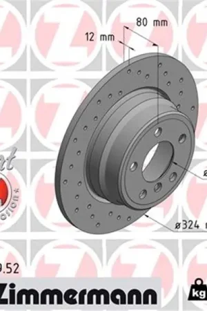 Garantía De Devolución De Dinero Disco de freno eje trasero (Gama SPORT COAT Z) ZIMMERMANN 150129952