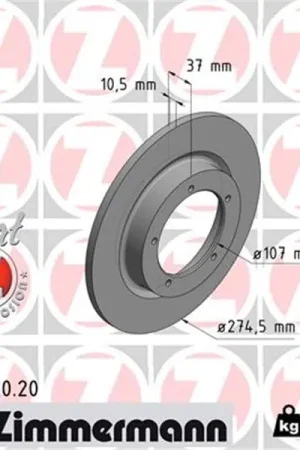 Garantía De Devolución De Dinero Disco de freno eje delantero (Gama COAT Z) ZIMMERMANN 460101020