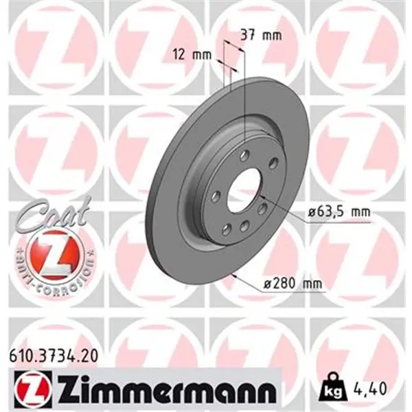 Ocasión Especial Disco de freno eje trasero (Gama COAT Z) ZIMMERMANN 610373420
