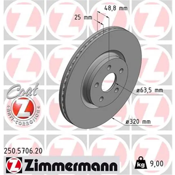 Comprar En Línea Disco de freno eje delantero (Gama COAT Z) ZIMMERMANN 250570620