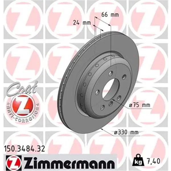 Tendencia Disco de freno eje trasero (Gama FORMULA F COAT Z) ZIMMERMANN 150348432