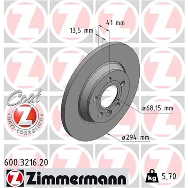 Disco de freno eje trasero (Gama COAT Z) ZIMMERMANN 600321620 Solo Hoy