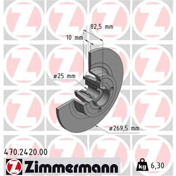 Disco de freno eje trasero (Gama COAT Z) ZIMMERMANN 470242000 Ordena Ya