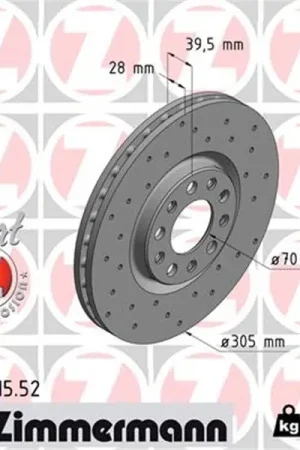 Premium Disco de freno eje delantero (Gama SPORT COAT Z) ZIMMERMANN 230231552
