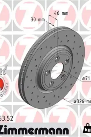 Directo De Fábrica Disco de freno eje delantero (Gama SPORT COAT Z) ZIMMERMANN 290226352