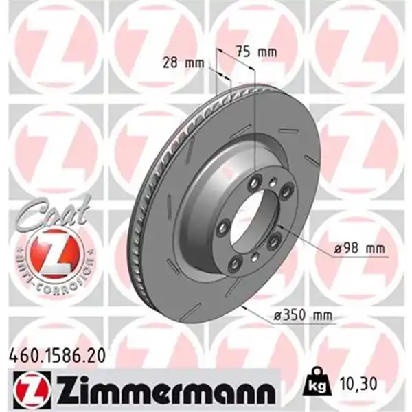 Comprar En Línea Disco de freno eje trasero, izquierda (Gama COAT Z) ZIMMERMANN 460158620