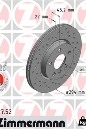 Hecho A Mano Disco de freno eje delantero (Gama SPORT COAT Z) ZIMMERMANN 150292752