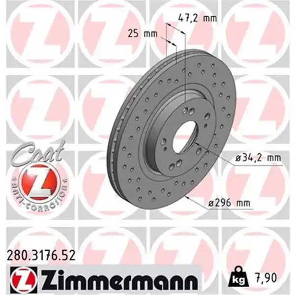 Pedido Al Por Mayor Disco de freno eje delantero (Gama SPORT COAT Z) ZIMMERMANN 280317652