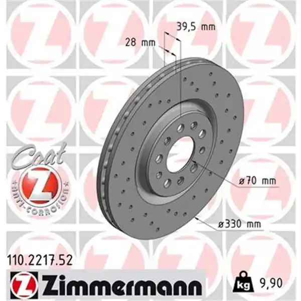 Oferta Flash Disco de freno eje delantero (Gama SPORT COAT Z) ZIMMERMANN 110221752