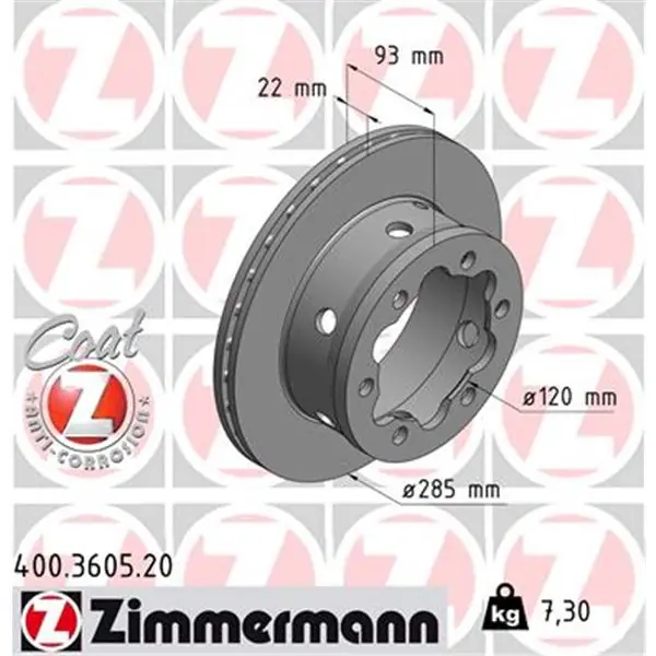 Nueva Colección Disco de freno eje trasero (Gama COAT Z) ZIMMERMANN 400360520
