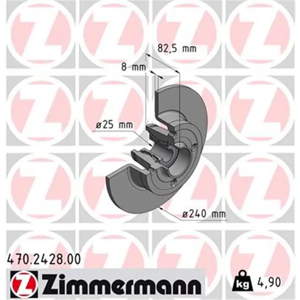 Disco de freno eje trasero (Gama COAT Z) ZIMMERMANN 470242800 Última Versión