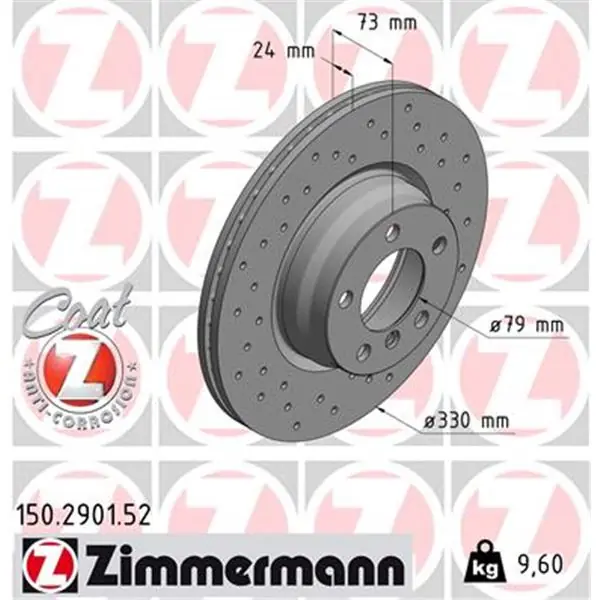 Barato Disco de freno eje delantero (Gama SPORT COAT Z) ZIMMERMANN 150290152