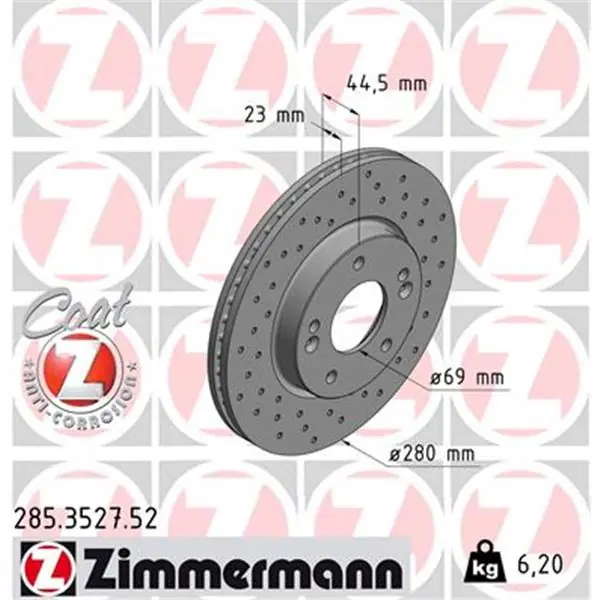 Súper Precio Disco de freno eje delantero (Gama SPORT COAT Z) ZIMMERMANN 285352752