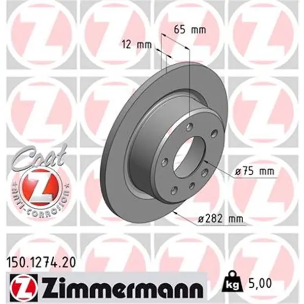 Oferta Flash Disco de freno eje trasero (Gama COAT Z) ZIMMERMANN 150127420