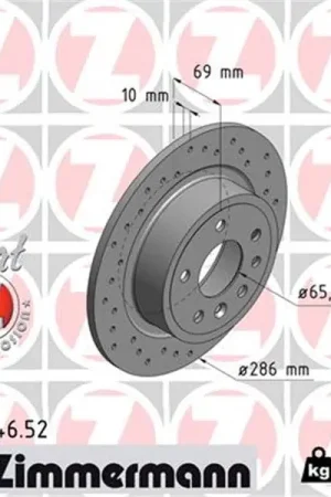 Disco de freno eje trasero (Gama SPORT COAT Z) ZIMMERMANN 480154652 Stock Limitado