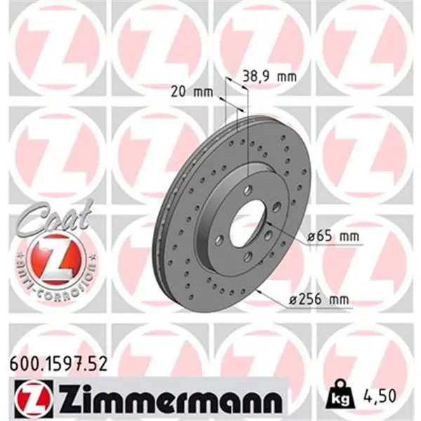 Barato Disco de freno eje delantero (Gama SPORT COAT Z) ZIMMERMANN 600159752