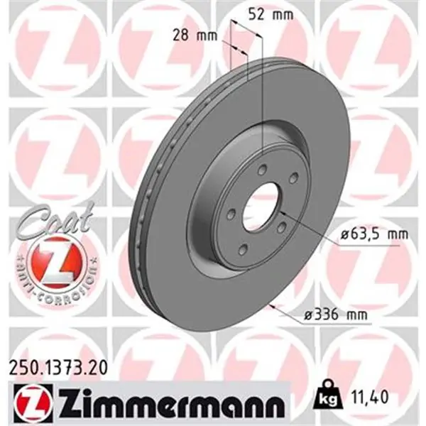 Compra Ahora Disco de freno eje delantero (Gama COAT Z) ZIMMERMANN 250137320