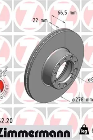 Popular Disco de freno eje delantero (Gama COAT Z) ZIMMERMANN 400105220