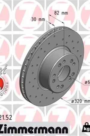 Disco de freno eje delantero (Gama SPORT COAT Z) ZIMMERMANN 400142152 Liquidación
