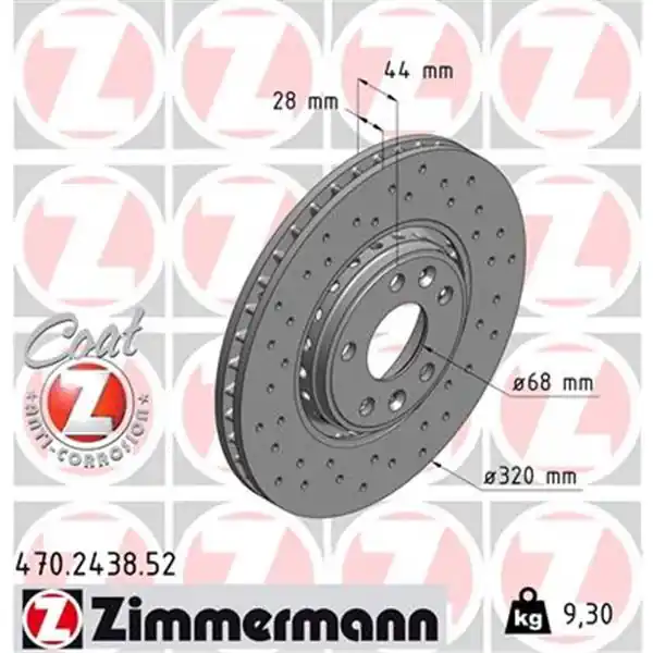 Pedido Al Por Mayor Disco de freno eje delantero (Gama SPORT COAT Z) ZIMMERMANN 470243852