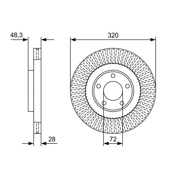 Disco de freno BOSCH 0986479W04 Premium