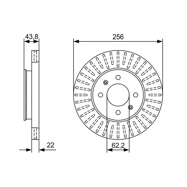 Directo De Fábrica Disco de freno BOSCH 0986479W05